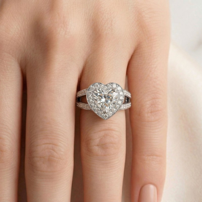  diamond Ring 14k Gold White