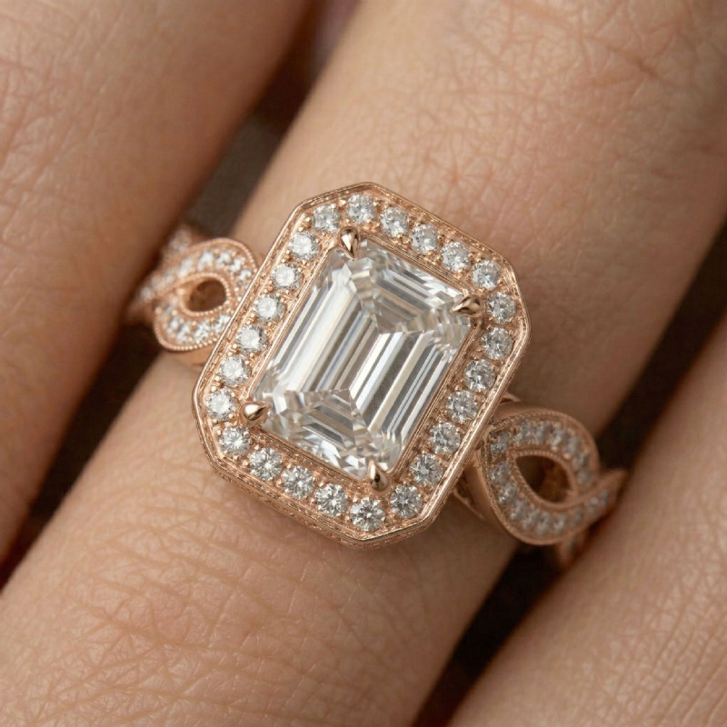  diamond Ring 14k Rose Gold