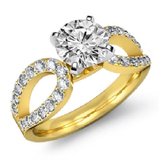 Split Shank Classic Sidestone diamond Hot Deals 18k Gold Yellow