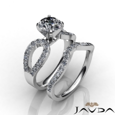 Split Curve Shank Bridal Set diamond  Platinum 950
