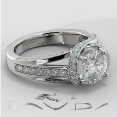 Bypass Design Micro Pave Set diamond Ring 14k Gold White