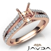 Diamond Engagement Split Shank Setting Asscher Semi Mount Ring 18k Rose Gold 0.65Ct - javda.com 
