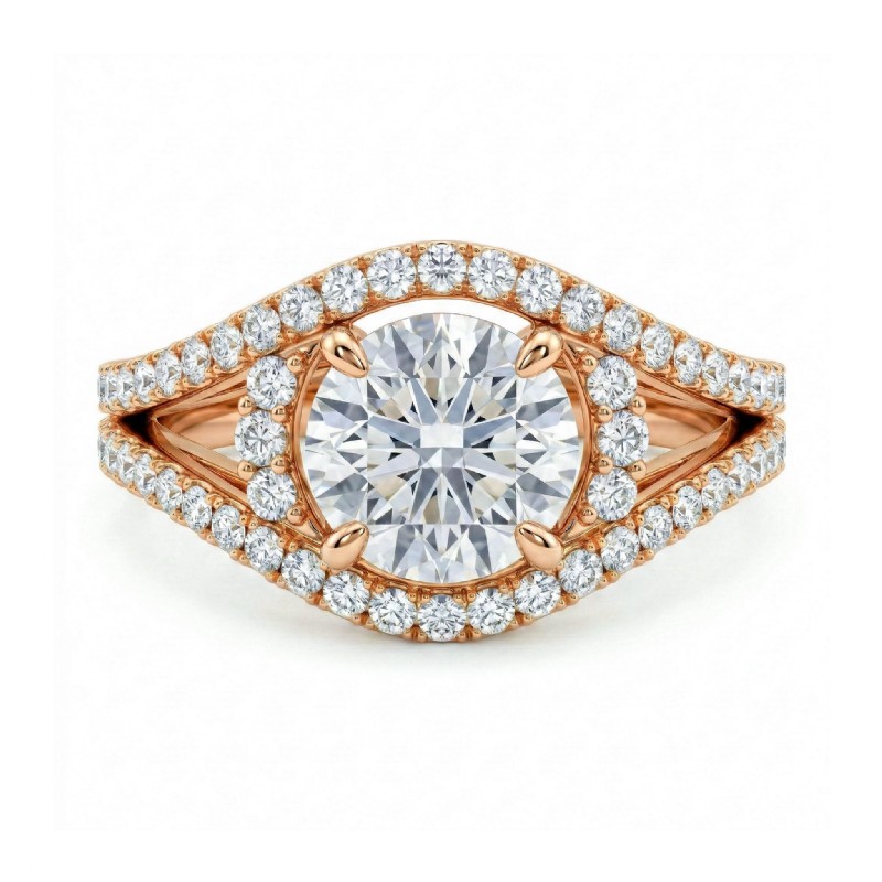  diamond Ring 14k Rose Gold