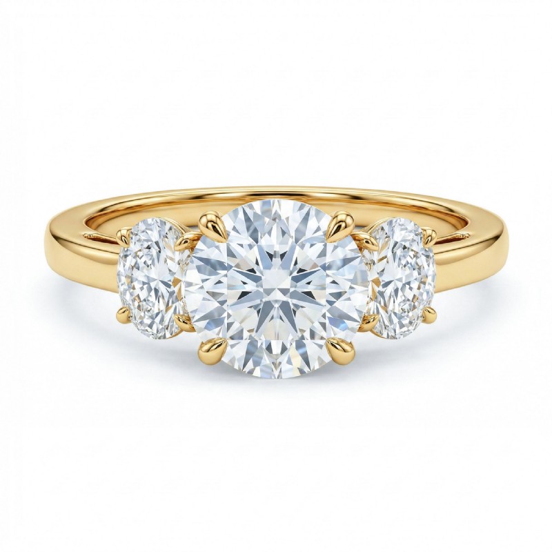  diamond Ring 18k Gold Yellow