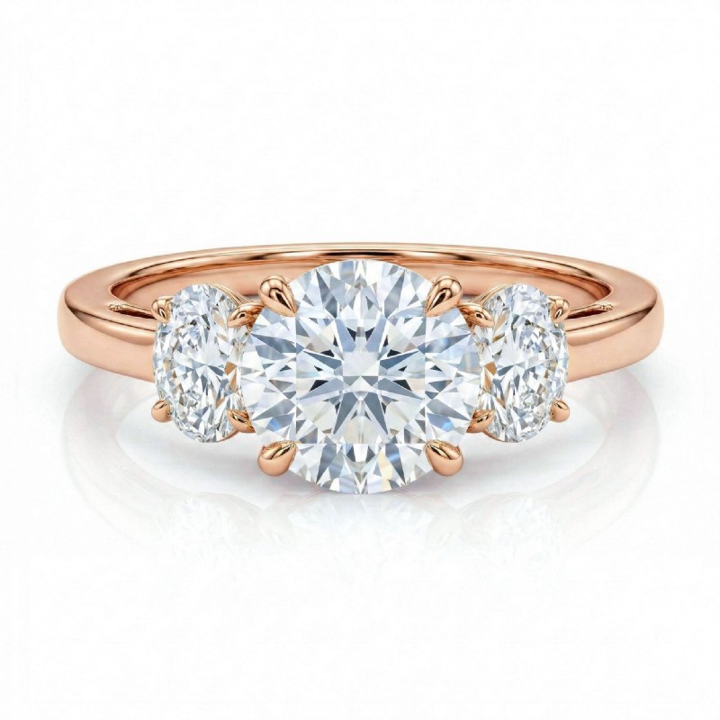  diamond Ring 14k Rose Gold