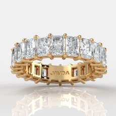 Radiant Lab-Grown Diamond Prong Set Women's Eternity Wedding Band 14k Gold Yellow  (3.68Ct. tw.)