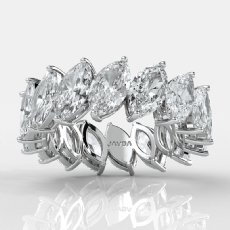 Shared Prong Marquise Lab-Grown Diamond Women's Eternity Band in 14k Gold 7.4Ct