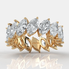 Shared Prong Marquise Lab-Grown Diamond Women's Eternity Band 14k Gold Yellow  (7.4Ct. tw.)