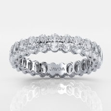 Shared Prong Oval Lab-Grown Diamond Women's Eternity Wedding Ring 14k Gold 2.6Ct