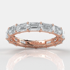 Emerald Lab-Grown Diamond Shared Prong Women's Eternity Ring 14k Rose Gold (3.54Ct. tw.)