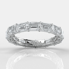 3.5Ct. Emerald Lab-Grown Diamond Shared Prong Women's Eternity Ring in 14k Gold