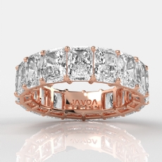 Radiant Lab-Grown Diamond Shared Prong Women's Eternity Ring 14k Rose Gold  (7.56Ct. tw.)
