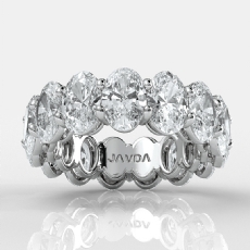Oval Lab-Grown Diamond Prong Set Women's Eternity Wedding Band 14k Gold 7.5Ct
