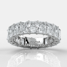 7.3Ct Prong Set Radiant Lab-Grown Diamond Women's Eternity Wedding Band 14k Gold