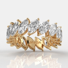 Women's Marquise Shared Prong Lab-Grown Diamond Eternity Ring 14k Gold Yellow (4.75Ct. tw.)