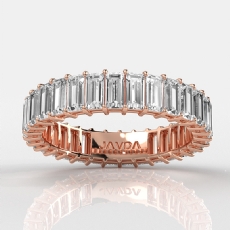 Baguette Shared Prong Lab-Grown Diamond Women's Eternity Ring 14k Rose Gold  (3.36Ct. tw.)