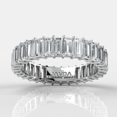 Baguette Shared Prong Lab-Grown Diamond Women's Eternity Ring 14k Gold 3.4Ct