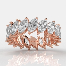 Marquise Lab-Grown Diamond Shared Prong Women's Eternity Ring 14k Rose Gold  (4.59Ct. tw.)