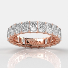 Prong Set Radiant Lab-Grown Diamond Women's Eternity Wedding Band 14k Rose Gold (4.87Ct. tw.)