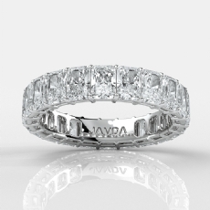 4.9Ct Prong Set Radiant Lab-Grown Diamond Women's Eternity Wedding Band 14k Gold