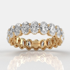 Shared Prong Oval Lab-Grown Diamond Women's Eternity Wedding Band 14k Gold Yellow  (3.58Ct. tw.)