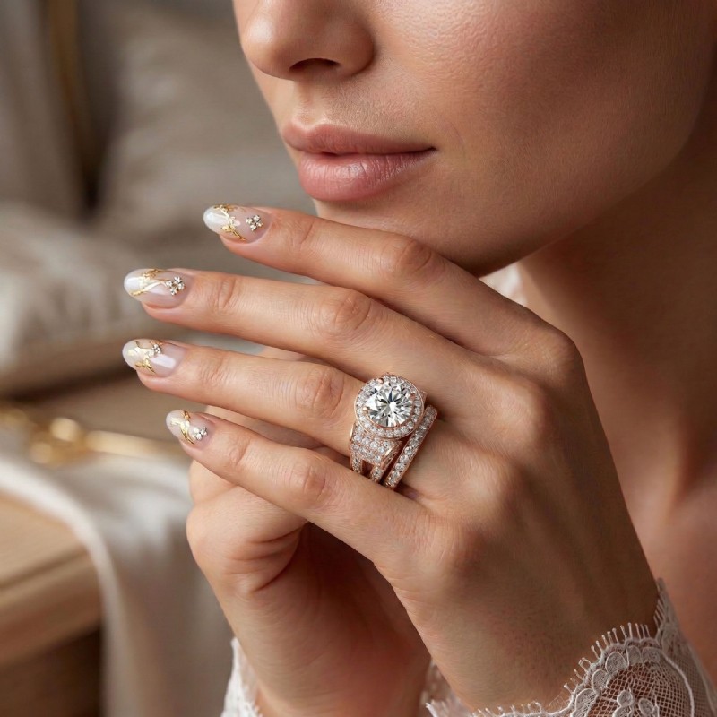  diamond Ring 14k Rose Gold