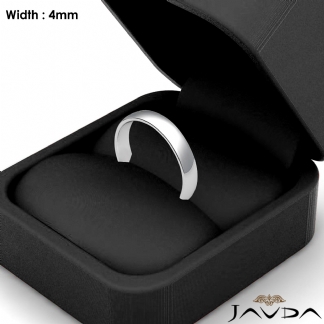 4mm Wedding Ring Platinum 950 Dome Shape Light Comfort Men Band 6g 8-8.75 Sz