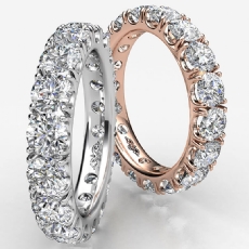 Round Diamond Eternity Women's Anniversary Wedding Band 14k Rose Gold  (3.4Ct. tw.)