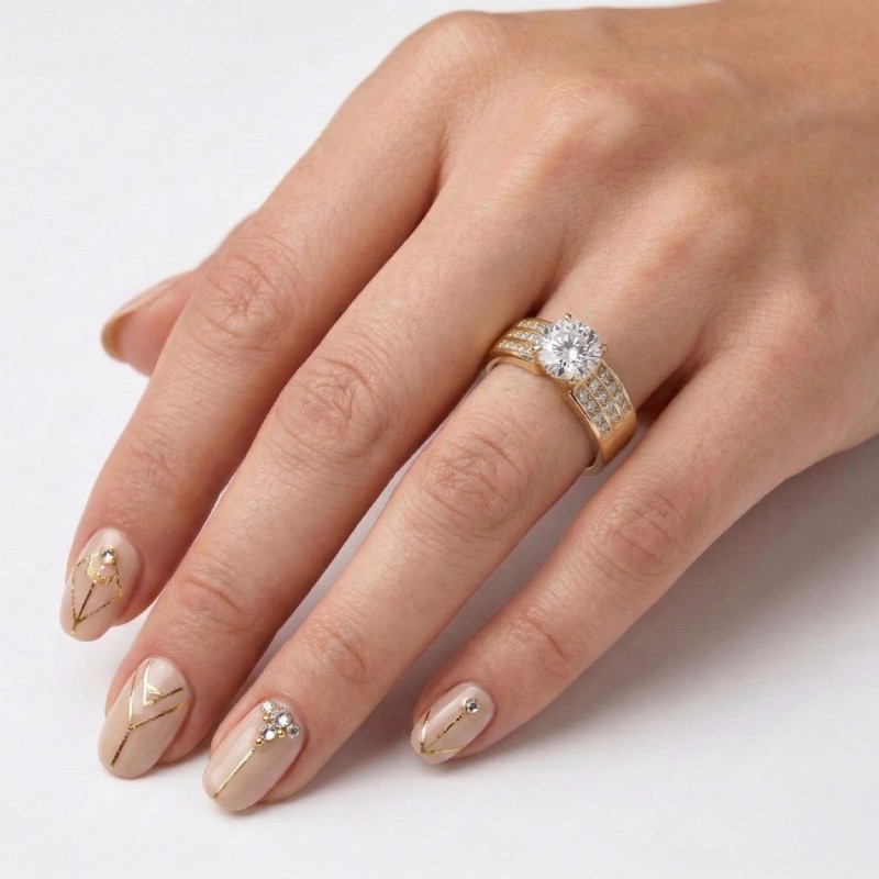  diamond Ring 18k Gold Yellow