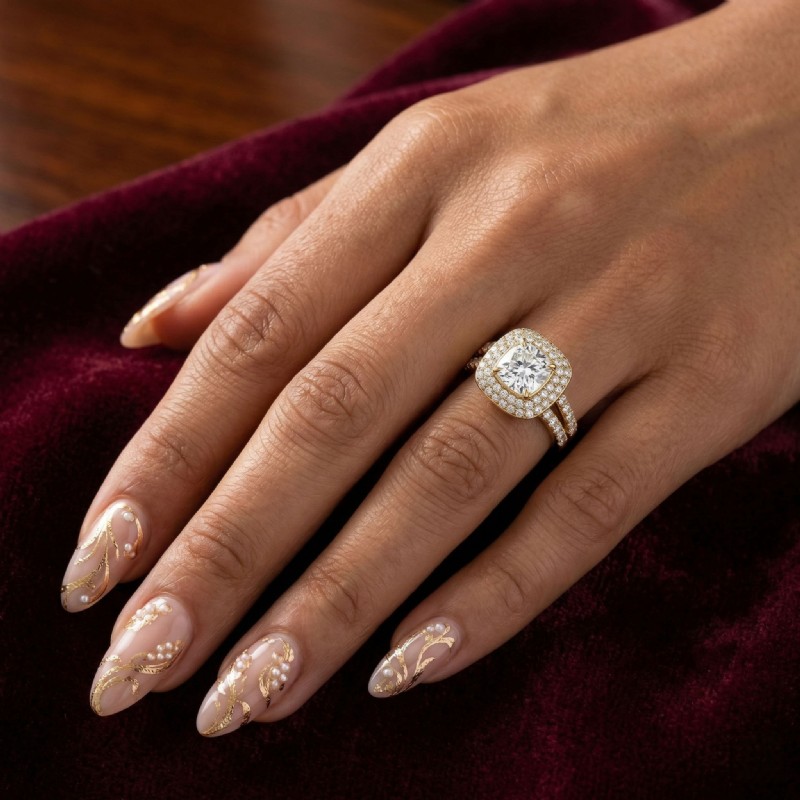  diamond Ring 18k Gold Yellow