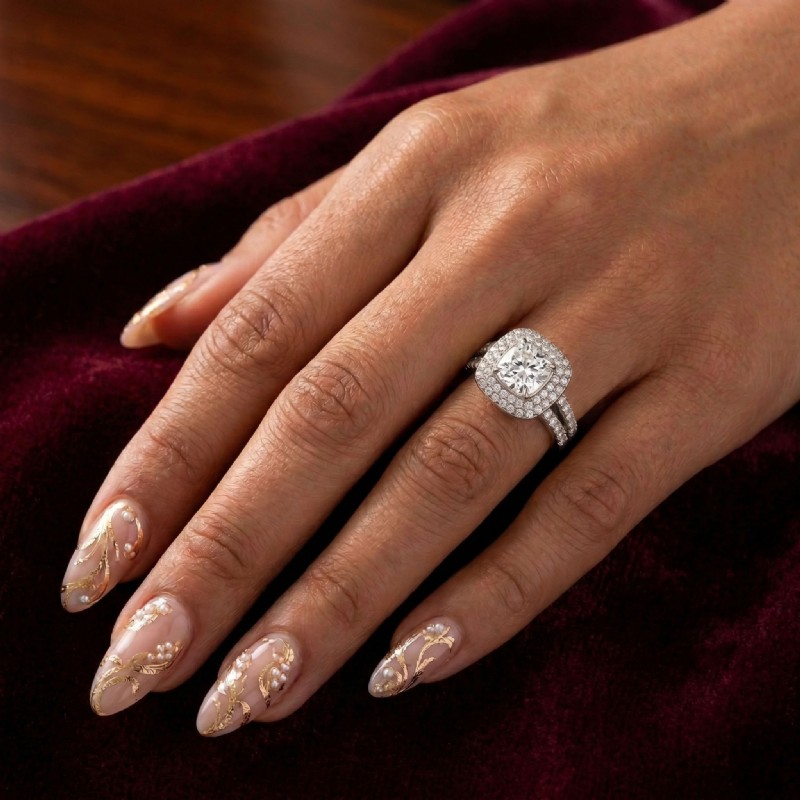  diamond Ring 14k Gold White