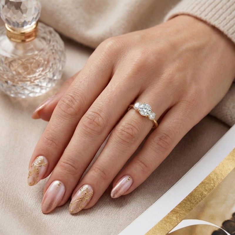  diamond Ring 18k Gold Yellow