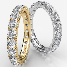 Round Diamond Eternity Women's Wedding Anniversary Band Platinum 950  (2.95Ct. tw.)