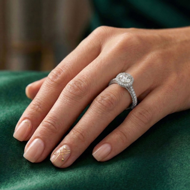  diamond Ring 14k Gold White