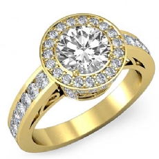 Vintage Halo Filigree Bar Set diamond Ring 18k Gold Yellow