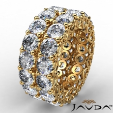 10.1Ct Womens Diamond Eternity Wedding Band Heart Filigree 14k Yellow Gold