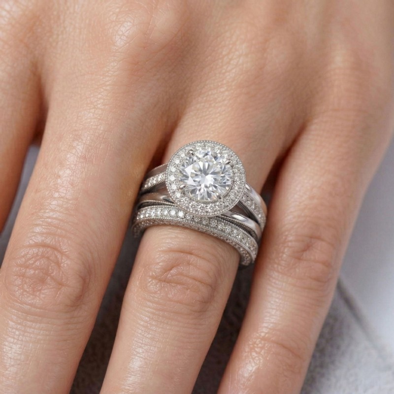  diamond Ring 14k Gold White