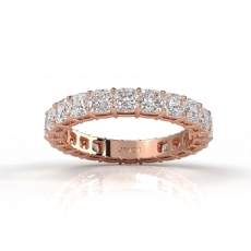 Cushion Lab Grown Diamond Shared Prong Women Wedding Band 14k Rose Gold  (3.4Ct. tw.)