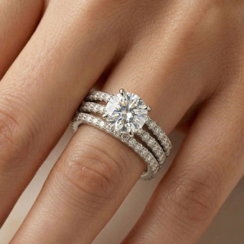  diamond Ring 14k Gold White