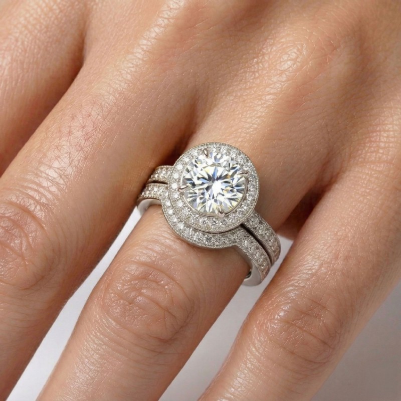  diamond Ring 14k Gold White