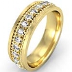 Round Diamond Men's Eternity Wedding Band 18k Gold Yellow Solid 8.5mm Ring 1Ct