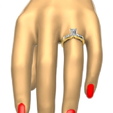  diamond Ring 18k Gold Yellow