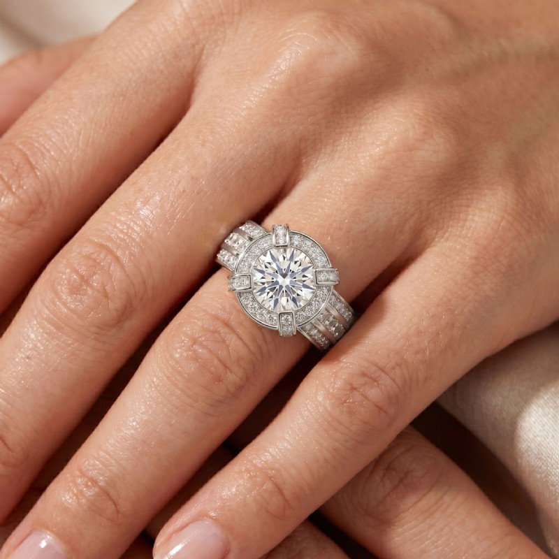  diamond Ring 14k Gold White