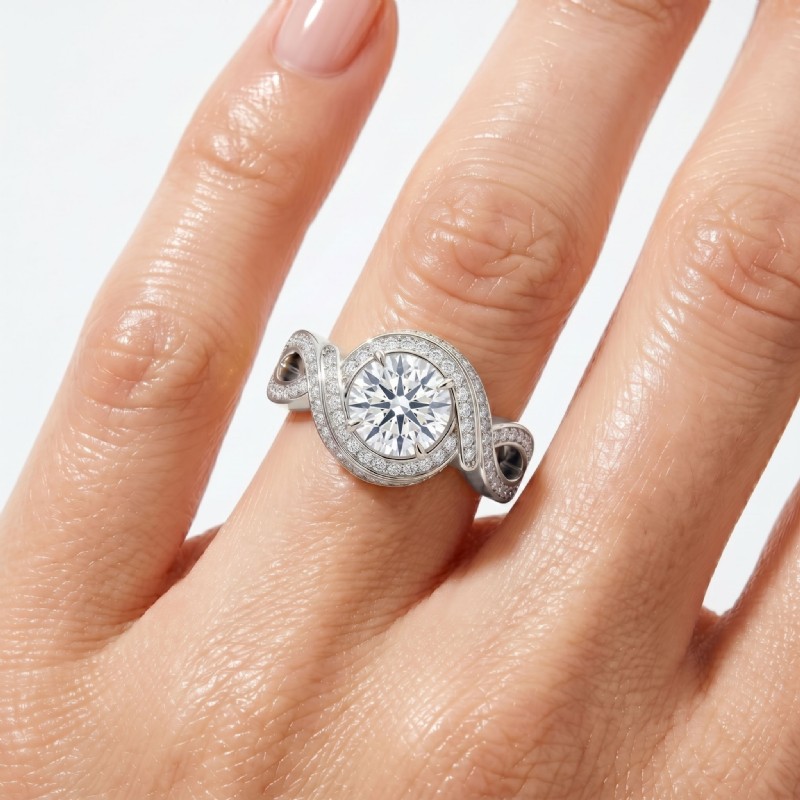  diamond Ring 14k Gold White