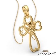 Infinity Love Heart Celtic Knot Gold Pendant 4 Gram 14k Yellow Gold 18