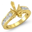 0.75Ct Marquise Diamond Channel Setting Engagement Semi Mount Ring 18k Yellow Gold - javda.com 