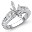 0.75Ct Marquise Diamond Channel Setting Engagement Semi Mount Ring 14k White Gold - javda.com 