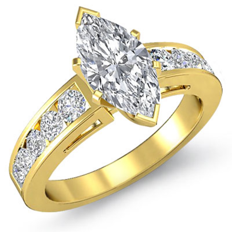 Cathedral Graduate Chanel Style diamond Hot Deals 14k Gold Yellow