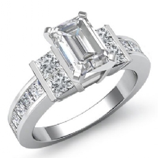 Channel Set Shank Prong diamond Hot Deals 18k Gold White
