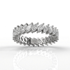 Marquise Lab Grown Diamond Women Shared Prong Wedding Band Platinum 950  (2Ct. tw.)